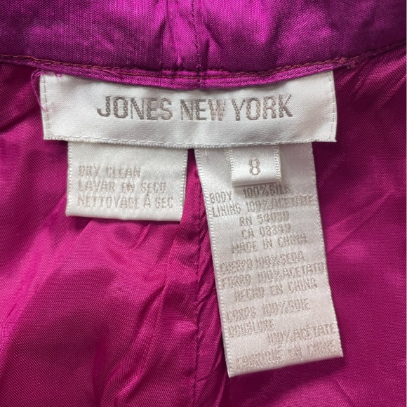 Jones New York iridescent purple 100% silk pants - Picture 8 of 9